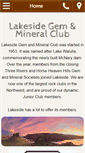 Mobile Screenshot of lakesidegemandmineralclub.com
