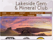 Tablet Screenshot of lakesidegemandmineralclub.com
